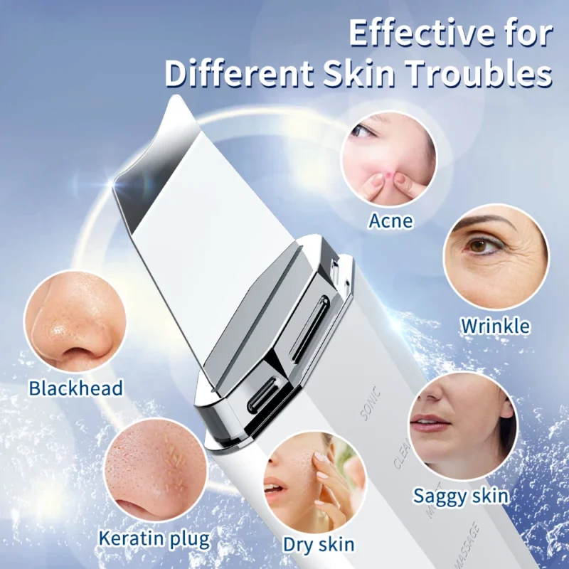 ANLAN Ultrasonic Skin Scrubber Ion Deep Face Cleaning 45℃ Heat EMS Facial Lifting Ultrasonic Cleaner Peeling Skin Care Device - Image 4