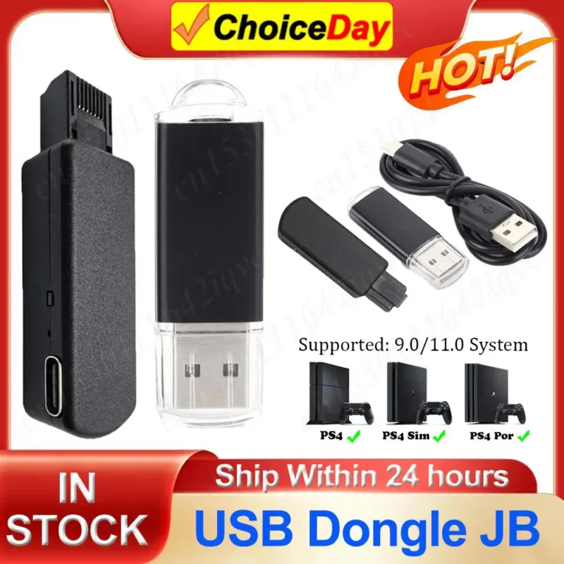 One-Key JB Tool Mod Set for PS4/PS4 Pro/PS4 Slim 9.0-11.0 System USB Dongle with Type-C Cable JB USB Adapter Game Accessories