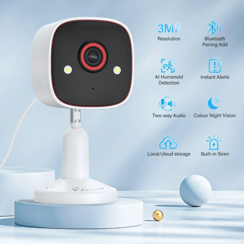 2K Indoor WiFi Home Security Camera 2-Way Audio Cloud & SD Card Storage Ai Detection 3MP HD Smart Home Baby Monitor Pet Dog Cam - Image 2