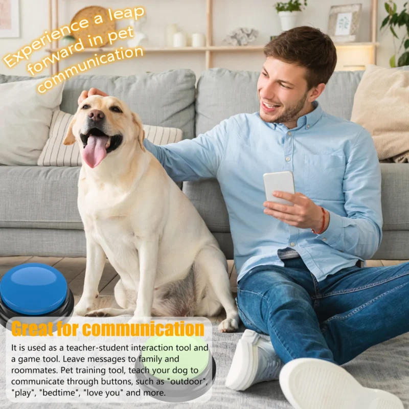 6 Color Voice Recording Button Dog Cat Buttons Talk Training for Communication Pet Training Buzzer 30 Second Record and Playback - Image 3