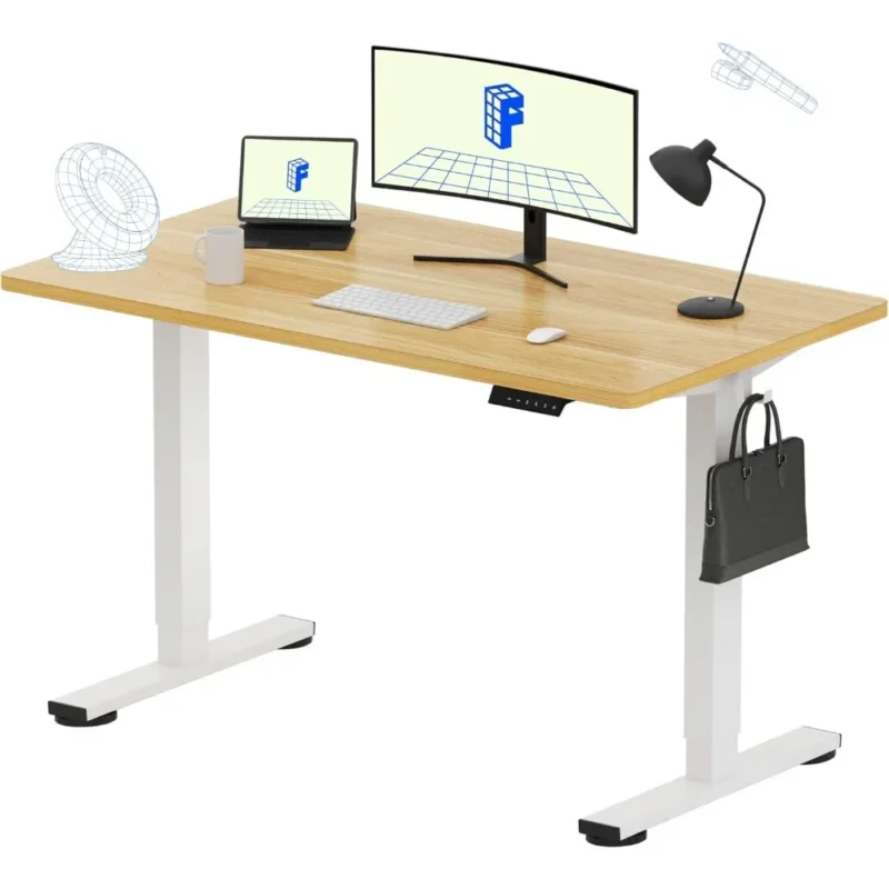 Whole-Piece Standing Desk, 48 X 24 Inches Height Adjustable Desks Stand Up Desks Home Office Table, Computer Desk