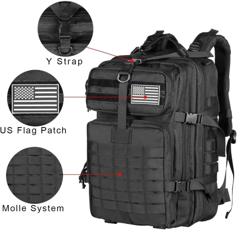 50L Man Tactical Backpacks Traveling Bags Outdoor 3P School Pack EDC Molle Pack For Trekking Hunting Bag camping equipment - Image 2