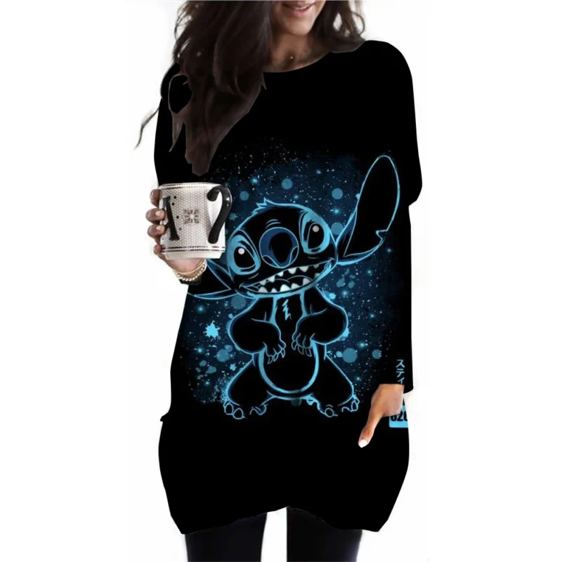 Disney's Lilo & Stitch Women's Long Sleeve T-shirt Autumn Casual Cute New Youth Women's Wear Y2k Kawaii 3D Printed High Quality - Image 6