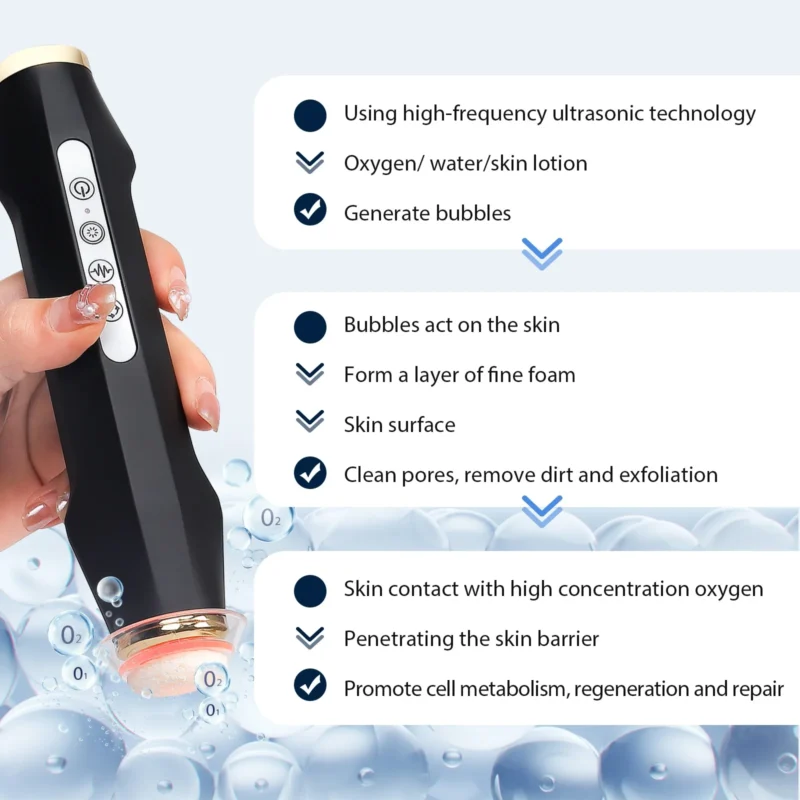 Facial CO2 Oxygen Bubble Pen Skin Care Beauty Meter Oxygen Balancing Device Home SPA Skin Care Tool - Image 4