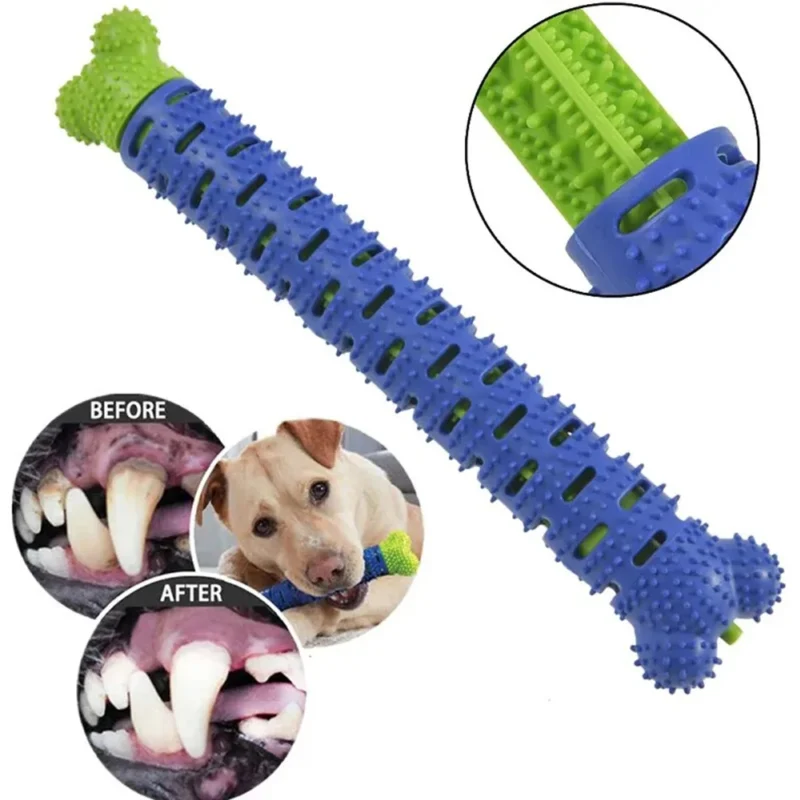 Dog Tooth Grinding Stick Food Grade Cleaning Massager Rubber Tooth Brush Chewing Toy Teeth Cleaning Pet with Slight Bite Force - Image 3