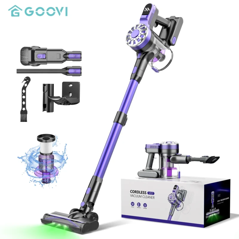 GOOVI V07 Wireless Handheld Vacuum Cleaners 180W 38kPA Suction Power Cordless Stick Vaccum Cleaner For Pet Home 0.9L Dust Cup