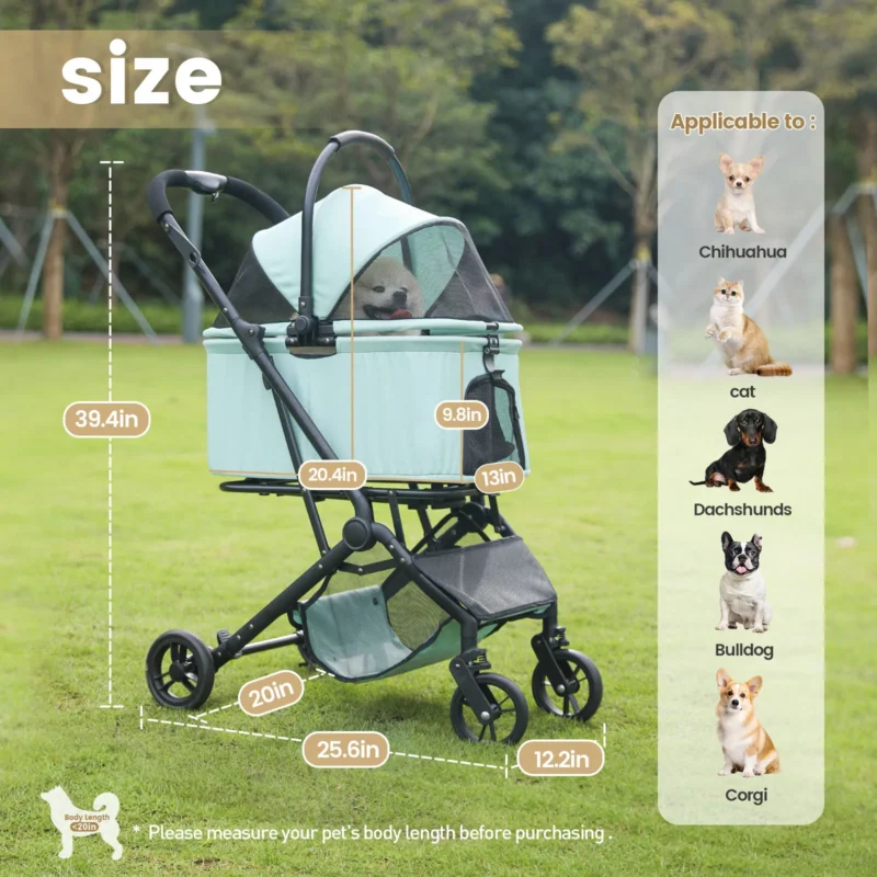 Multifunctional Portable Pet Stroller Large Space Dog Stroller Foldable Pet Stroller Portable Pet Basket Dogs Pet bags - Image 2