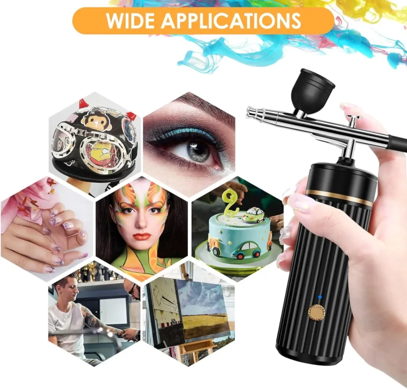 30Psi Airbrush Cordless Airbrush-Kit Compressor for Painting,Makeup,Barber, Nail Art, Cake Decor - Image 5