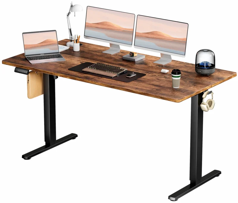 JHK Electric Desk Height Adjustable 63x24 Inch Stand Up Sit Stand Computer Workstation Ergonomic Work Table For Home Office - Image 6