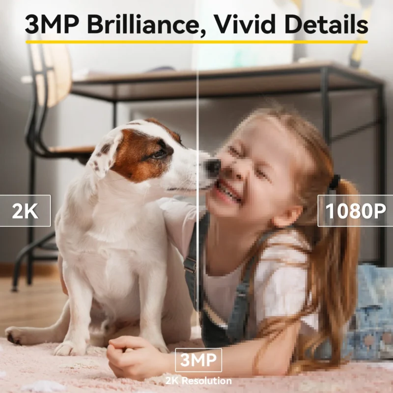 BoyKeep 3MP WiFi IP Camera Smart Baby Monitor Home Security 5G WiFi Indoor IP Automatic Tracking 24/7 Video Surveillance - Image 3