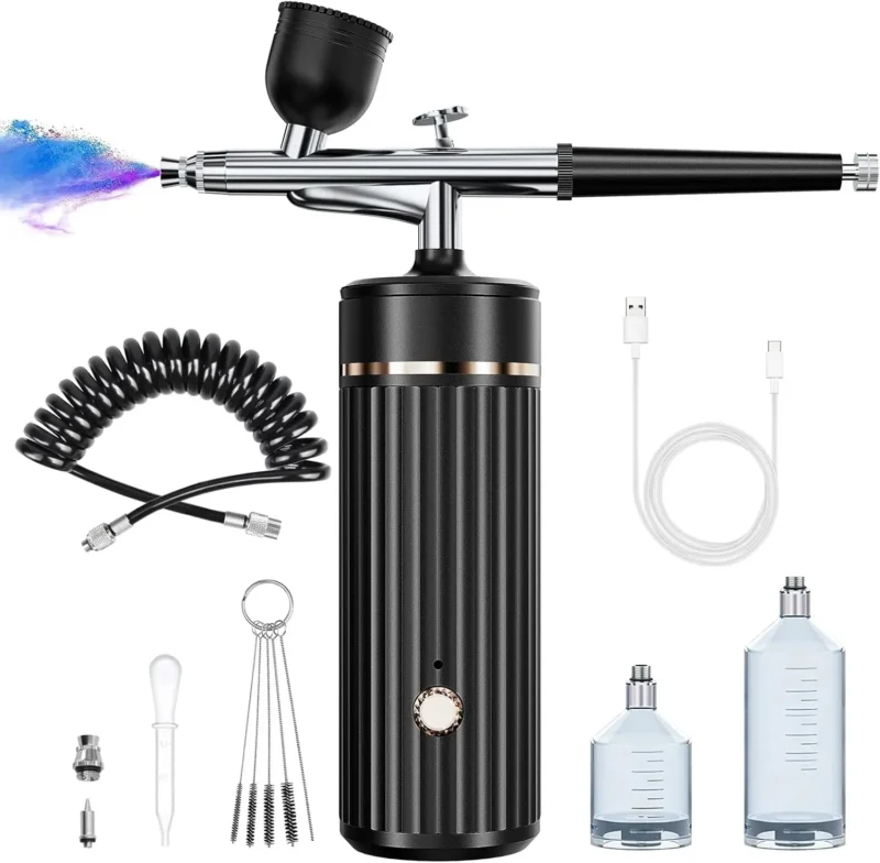 30Psi Airbrush Cordless Airbrush-Kit Compressor for Painting,Makeup,Barber, Nail Art, Cake Decor