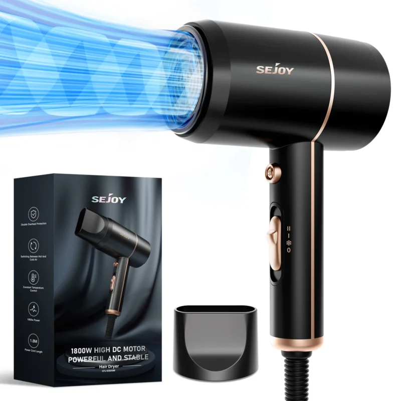 Sejoy 1800W Electric Hair Dryer 110v Hair Dryer Personal Hair Care Styling Negative Ion Tool Constant Anion Hair Dryers