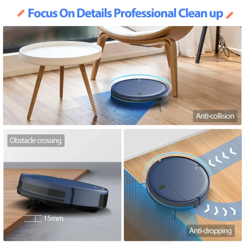 GOOVI BR151 Robot Vacuum Cleaner 4500Pa Strong Suction 2500mAh Battery 3in1 Mopping Sweeping Suction Smart Home Support Wifi - Image 6