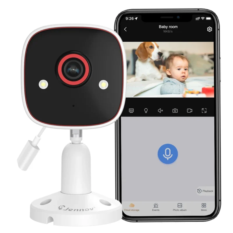 2K Indoor WiFi Home Security Camera 2-Way Audio Cloud & SD Card Storage Ai Detection 3MP HD Smart Home Baby Monitor Pet Dog Cam