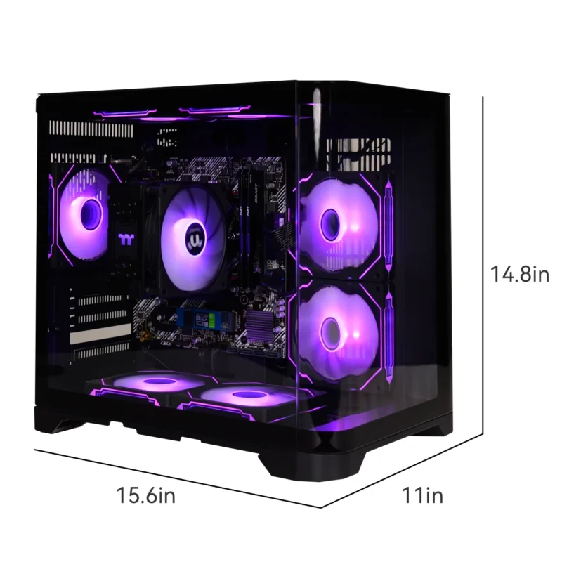 YEAH MAGIC Gaming Desktop AMD Ryzen 5 5500GT 3.9GHz 16GB(8G*2) DDR4 3200 1T NVME SSD ARGB 7 Fans Win 11 Home Gamer Desktop WIFI6 - Image 2