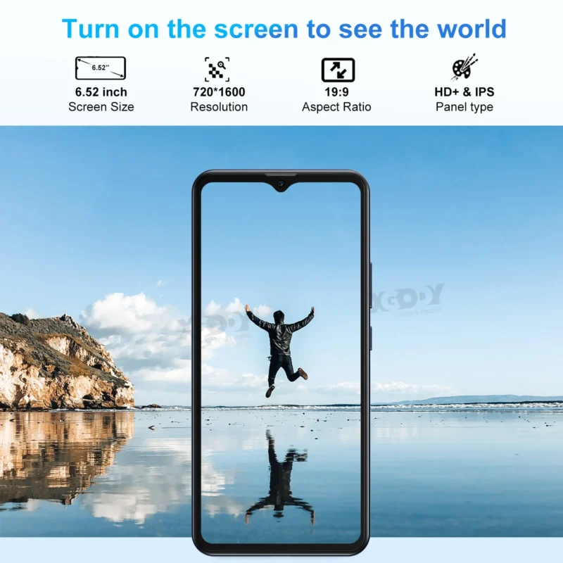 XGODY 4G Cell Phones V50,Smartphone Android,6.52 inch,4+64GB ROM,4500mAh,Mobile phones,8+15MP,Dual SIM Quad Core,Face Unlocked - Image 3