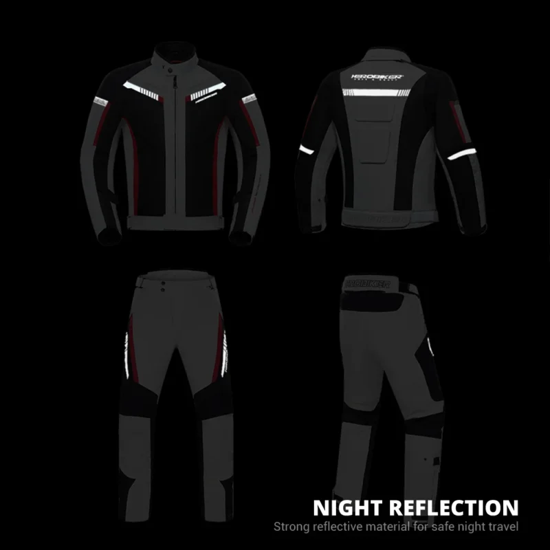 HEROBIKER Waterproof Motorcycle Jacket Man Racing Jacket Wearable Motorcycle Pants Moto Clothing With EVA Protection - Image 4