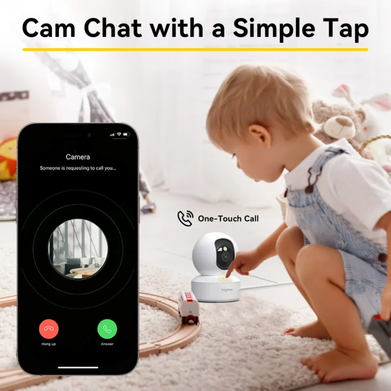 BoyKeep 3MP WiFi IP Camera Smart Baby Monitor Home Security 5G WiFi Indoor IP Automatic Tracking 24/7 Video Surveillance - Image 4