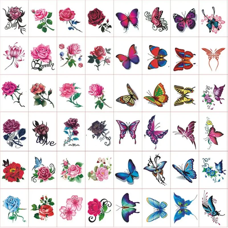 Fashion Butterfly Women Tattoos Body Art Stickers Waterproof Tattoo Stickers Temporary - Image 2