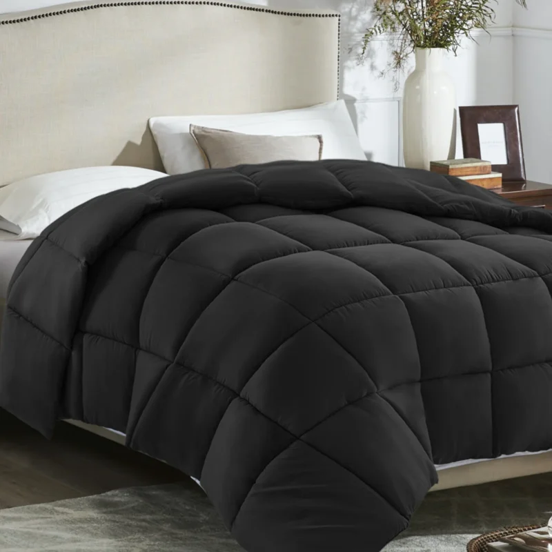 Bedding Comforter Duvet Insert, All Season Down Alternative Quilted Bed Comforters Winter Warm - Machine Washable